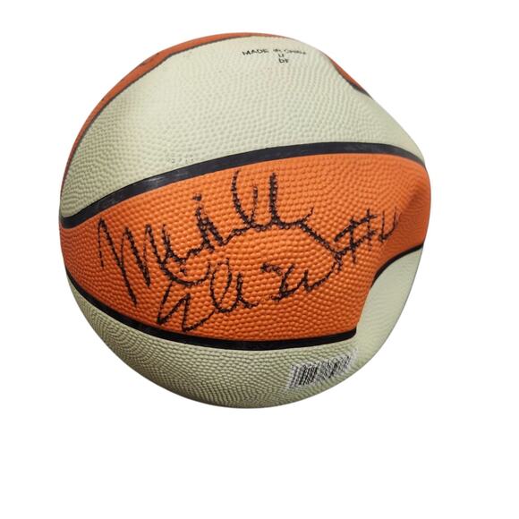 WNBA SPALDING BASKETBALL UNKNOWN AUTOGRAPH SIGNED WOMENS SPORTS ORANGE WHITE - Picture 4 of 5